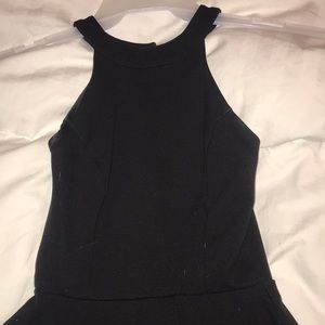 fit and flare black dress